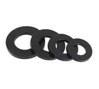DHSWZ Ctongrun-Arandelas Planas M10 M12 M14 M16 M18 M20 Arandelas Planas de plástico de Nylon Negro, Buena Resistencia a la corrosión (Inner Diameter : M16x30x3mm-100pcs)
