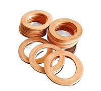 DHSWZ Ctongrun-Arandelas Planas M33 Arandela Plana de Cobre, Lavadora de Foca, Buena Resistencia a la corrosión (Inner Diameter : 33x41x2, Number of Pcs : 10Pcs)