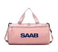 DHUAOPCK Bolso de gimnasio Classic Swedish Car Enthusiast, Bolsa con correa ajustable y cómoda, Perfecta para gimnasio y actividades diarias, bolsillo(Pink)