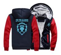 DHUAOPCK Chaqueta Casual Hombre World of Warcra-ft, Abrigo de Forro Polar Gruesos Suave al Tacto, Sweatshirts Informal con Estampado, de Recreación, Cazadora(Multicolor 3,4XL)