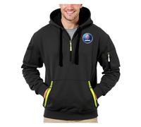 DHUAOPCK Sudadera con capucha y cremallera hombre Sc A. B, Ligero y transpirable todo el día, Per tempo libero, viaggio e quotidianità, Versátil(Black,S)