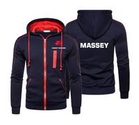 DHUAOPCK Sudadera cremallera hombre MAS-SEY FER-GUSON, Protege contra el viento, Para otoño, invierno y días fríos, Versátil(NavyBlue,XL)