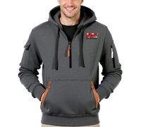 DHUAOPCK Sudadera Cremallera Hombre Ultimate Fight, No se deforma al Lavar, Ideal para el día a día, Trabajo y Ocio, Versátil(Dark Grey,S)