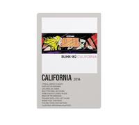 DHUQWEYWQEB California by Blink-182 - Póster decorativo para pared, diseño vintage, estético, decoración del hogar, sala de estar, dormitorio, 30 x 45 cm, estilo sin marco
