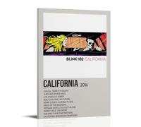 DHUQWEYWQEB California by Blink-182 - Póster decorativo para pared, diseño vintage, estético, decoración del hogar, sala de estar, dormitorio, 20 x 30 cm, estilo marco
