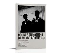 DHUQWEYWQEB Póster de Double Or Nothing By Big Sean para pared, cubierta de lienzo, póster estético vintage, decoración del hogar para sala de estar, dormitorio, 60 x 90 cm, estilo marco