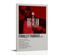 DHUQWEYWQEB Póster de Finally Famous By Big Sean para pared, cubierta de lienzo, póster estético vintage, decoración del hogar para sala de estar, dormitorio, 30 x 45 cm, estilo marco