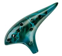 DHwebWLP Strawfire - Ocarina de 12 agujeros, ocarina de cerámica alto C con correa para libro de canciones para principiantes (azul)