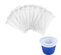 DHWEKU 10 PCS Calcetines Skimmer Piscina, Filtros de Skimmer, Calcetines Reutilizables de Malla de Nailon para Filtro de Piscina,para Capturar Hojas,Cabello,Basura-Blanco