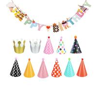 DHWEKU 11 Piezas Sombreros de Fiesta, Sombreros del Cono de La Fiesta Gorros de Fiesta de Cumpleaños Matasuegras Niños, para Fiestas de Cumpleaños de Niños y Niñas