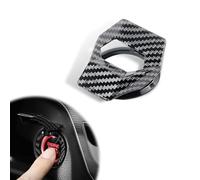 DHWEKU 1Pc Cubierta del Interruptor de Encendido Cubierta de Botón de Arranque del Coche, General Start Stop Coche, Cubierta Boton Arranque, Apto para la Mayoría de los Coches,Fibra Carbono