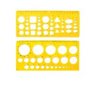 DHWEKU 2 Pieza Plantillas Para Dibujar, Plantilla Circulos,Plantilla Elipses de círculo,Regla De Plantilla De Dibujo Geométrico para Ayudas de dibujo,Para Oficina Y Escuela Diseño De Dibujos