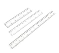DHWEKU 3 Pieza Regla de Plástico,15/20/30cm Transparente Regla Pequeña para Estuche Regla de Doble Escala de Pulgadas y Centímetros Herramienta de Medición para la Escuela la Oficina y el Hogar
