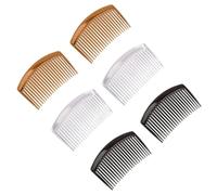 DHWEKU 6 Piezas de Peines Laterales Girtaorios de Plástico de Pelo Peine Giratorio Francés Pinzas para Cabello con 23 Dientes para Accesorios Finos para Cabello Mujeres Niñas,3 Colores