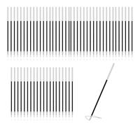 DHWEKU 60 Pieza Recambio Boligrafo,Recambios de Bolígrafos Retráctiles,Punta Mediana de 0,7 mm,Repuesto Recambios de Bolígrafos,Recarga de Tinta de Gel,Para Suministros Escuela Oficina,Negro