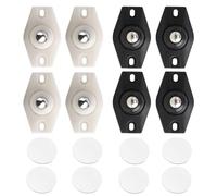 DHWEKU 8 Piezas Ruedas Pequeñas, Autoadesivo Ruedas de Bolas, 360° Tranquillo Nailon de Rodillo de Transporte per Mobili, per Carrello Portabagagli Sistema di Alimentazione a Rulli