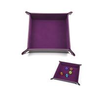 DHWEKU Cubilete Dados, Cubiletes Dado de Cuero, Taza Dados Profesional Tranquilo Bandeja Dados Plegable para Juegos de Dados, Cubiletes Dados Portátil para Fiesta Bar Viaje Cámping