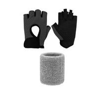 DHWEKU Guantes de Gimnasio para Hombres y Mujeres, Protección de Palma, Guantes de Entrenamiento Antideslizantes Transpirable para Entrenamiento de Fuerza, Fitness,Incluye Toalla antisudor