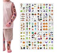 DHWEKU Halloween Tatuajes Temporales para Niños Niñas, 30 Hojas Falso Tatoos Pegatinas para piñata Regalo Infantiles Fiesta de Halloween Juguete, Vampiro Calabaza Monstruo Cráneo