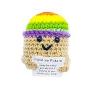 DHWEKU Mini Patata Positiva Divertida, con Arco Positiva Divertida Muñeca de Patata, Pocket Hug Positive Potato, Patatas Positivas, para Amigos y Novias Regalo Inspirador