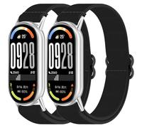 DHWGang 2 Piezas Correas de Nylon Compatibles con Xiaomi Band 10/9/8, Pulsera Tejida para Miband 8/9/10 Accesorios, Resistente al Agua, Transpirable, Ligero, Suave, Cómodo, Unisex Pulseras Deportivas