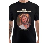 DHXKLCF VTG Kris Kristofferson Who's To Bless Cotton T Shirt For MenBlackS