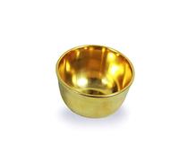 DHYANA - Tazón kansu de metal para masaje ayurvédico - Masaje de pies y cara - Tazón kansu - AYURVEDA, PANCHAKARMA (6,5cm)