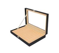 DHYUACN Caja De Madera para BolíGrafos Estuche for Plumas estilográficas con 12/24/36 Ranuras, Organizador de Cuero for coleccionistas(White)