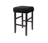 DHYUACN Funda para Puff Funda Cuadrada for Silla y Taburete, Fundas elásticas de Jacquard for Barra, protección Asiento Color sólido, decoración del hogar, 1/4 Uds(A5 Black,Color1)