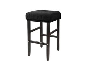 DHYUACN Funda para Puff Funda Cuadrada for Silla y Taburete, Fundas elásticas de Jacquard for Barra, protección Asiento Color sólido, decoración del hogar, 1/4 Uds(A5 Black,Color1)