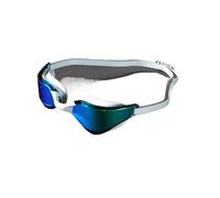 DHYUACN Gafas De NatacióN Gafas de natación antivaho con Lente Gran Angular HD, Ajuste cómodo, Puente Nasal Ajustable(White Blue)