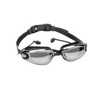 DHYUACN Gafas De NatacióN Gafas de natación for Adultos, Gafas Profesionales for Piscina, antivaho, protección UV for Hombres y Mujeres, Impermeables con tapón for los oídos(Black)
