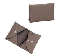 DHYUACN Monedero 1 Pc Mini Monedero de Cuero pequeño con Cerrojo Bolsa Cambio Titular la Tarjeta for Hombres y Mujeres(Khaki)