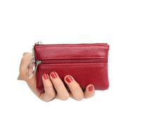 DHYUACN Monedero 2 uds Mujeres Hombres niños Mini Cartera señoras Cremallera Monedero Multifuncional pequeña Moneda Tarjeta de crédito Soporte for Llavero(Red)
