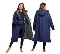 DHYUACN Poncho De Playa Chaqueta de Tela Microfibra Que Cambia Surf, Capa con Capucha, Impermeable Forro Piscina Playa, Abrigo Unisex(Blue,M 100X65CM)
