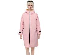 DHYUACN Poncho De Playa Impermeable for cambiarse de Surf, Abrigo for Exteriores, Chaqueta con Forro Polar Que Mantiene el Poncho Gran tamaño seco y abrigado(Pink,L)