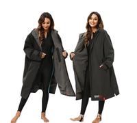 DHYUACN Poncho De Playa Parka de natación Unisex con Forro Polar cómodo, Bolsillo Cremallera, Abrigos Resistentes al Agua for Mujeres, Hombres, Surf(Color 6,100x65CM)