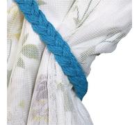 DHYUACN Recogedor Cortinas Boho De alzapaños de Cortina Hechos a Mano Bohemios, cordón algodón Trenzado, Cuerda, Correas, Accesorio Soporte for decoración del hogar(2Pcs Blue2)