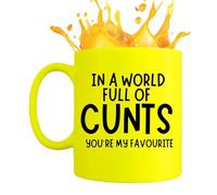 di Ceramica - Citas divertidas y frases para botella de agua | Tazas de café de 325 ml con frase "In un mondo lleno de gente" | para té, leche, café, cerveza, cocina, Navidad, cumpleaños, amigos