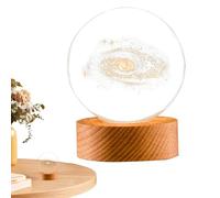 di del solare 3D - Luz nocturna luminosa de la Vía Láctea sfer 'universo de la Vía Láctea con base de madera | Sfer Decorativo Creativo para Astronomía, Dormitorio