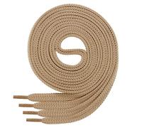 Di Ficchiano 2 pares de cordones planos resistentes a la rotura, 8 mm de ancho, para zapatillas y zapatillas deportivas, color: camello, longitud: 120 cm