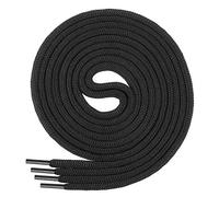 Di Ficchiano Cordones para zapatillas de trabajo y de trekking, redondos, muy resistentes a la rotura, aprox. 4,5 mm de diámetro, 70 cm - 220 cm de longitud, poliéster, fabricado en Europa, Unisex, Negro , 70 cm / ø 4,5mm
