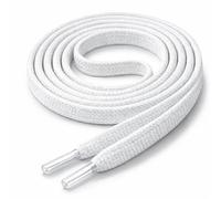 Di Ficchiano Cordones para zapatos, resistentes al desgarro, planos, diámetro de 5 mm, de algodón fino, encerado, para zapatillas deportivas, zapatos de piel, longitudes UVM 70-140 cm, Blanco, 120
