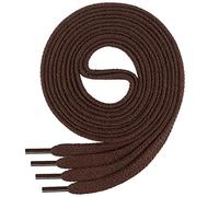 Di Ficchiano - Cordones planos de algodón 100% para zapatillas y calzado deportivo, muy resistentes, aprox. 7 mm de ancho, 45-200 cm de longitud, fabricado en Europa, Unisex, marrón, 120