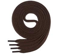Di Ficchiano - Cordones planos de algodón 100% para zapatillas y calzado deportivo, muy resistentes, aprox. 7 mm de ancho, 45-200 cm de longitud, fabricado en Europa, Unisex, marrón oscuro, 110