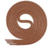 Di Ficchiano Cordones redondos encerados de color marrón, cordones de 2 a 4 mm de diámetro para zapatos de negocios, zapatos de traje y zapatos de piel. Color: jengibre Longitud: 130 cm