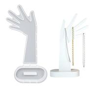 di Gioielli in Silicone - Soporte para joyas, | de silicona flexible premium, soporte de resina brillante lisa para anillos y collares, organizador dec