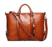 Di Grazia Bolso de mano multiusos de cuero para mujer (marrón)