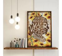 Di lo que piensas incluso si tu voz tiembla RBG Girasoles Feminismo Este letrero de hojalata de metal de 8 x 12 pulgadas está diseñado para el hogar, cafeterías y garajes como elemento decorativo.