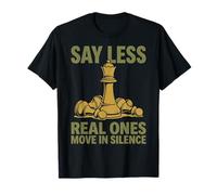 Di Menos Real Muévete en Silencio Urban Graffiti Chess King Camiseta